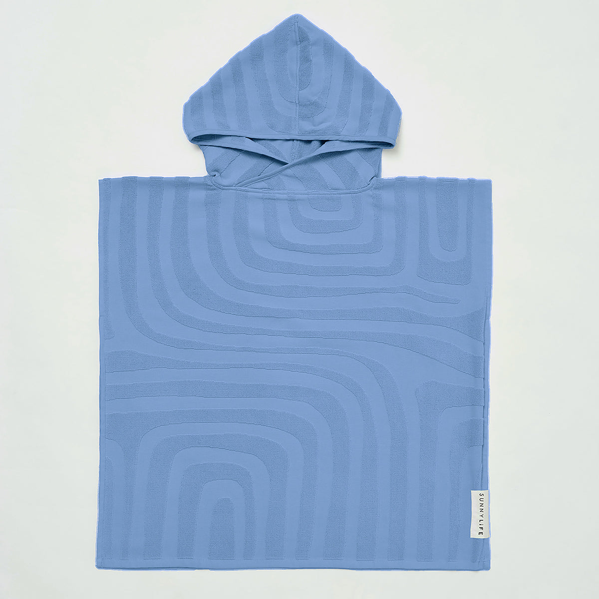 Terry Beach Hooded Towel Poncho | Surf Blue