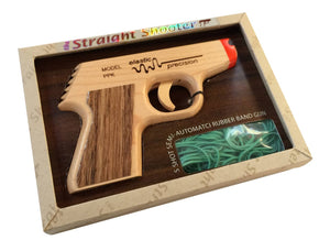 The PPK Wooden Rubber Band Straight Shooter Toy Gun