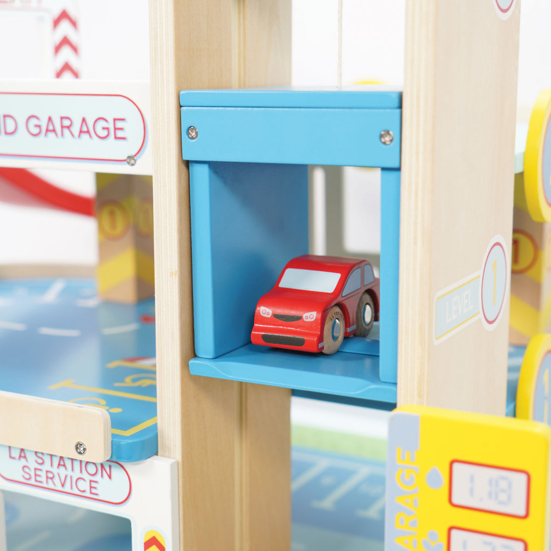 Le Grand Wooden Toy Car Garage