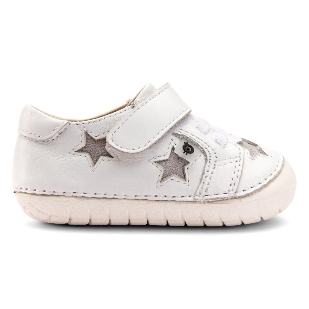 Starry Pave 4045 Leather Sneakers | Snow Grey