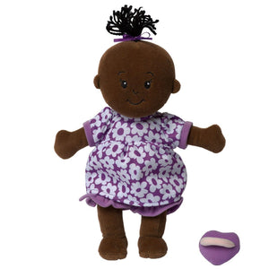 Wee Baby Stella Doll Brown, Soft Plush Baby Doll