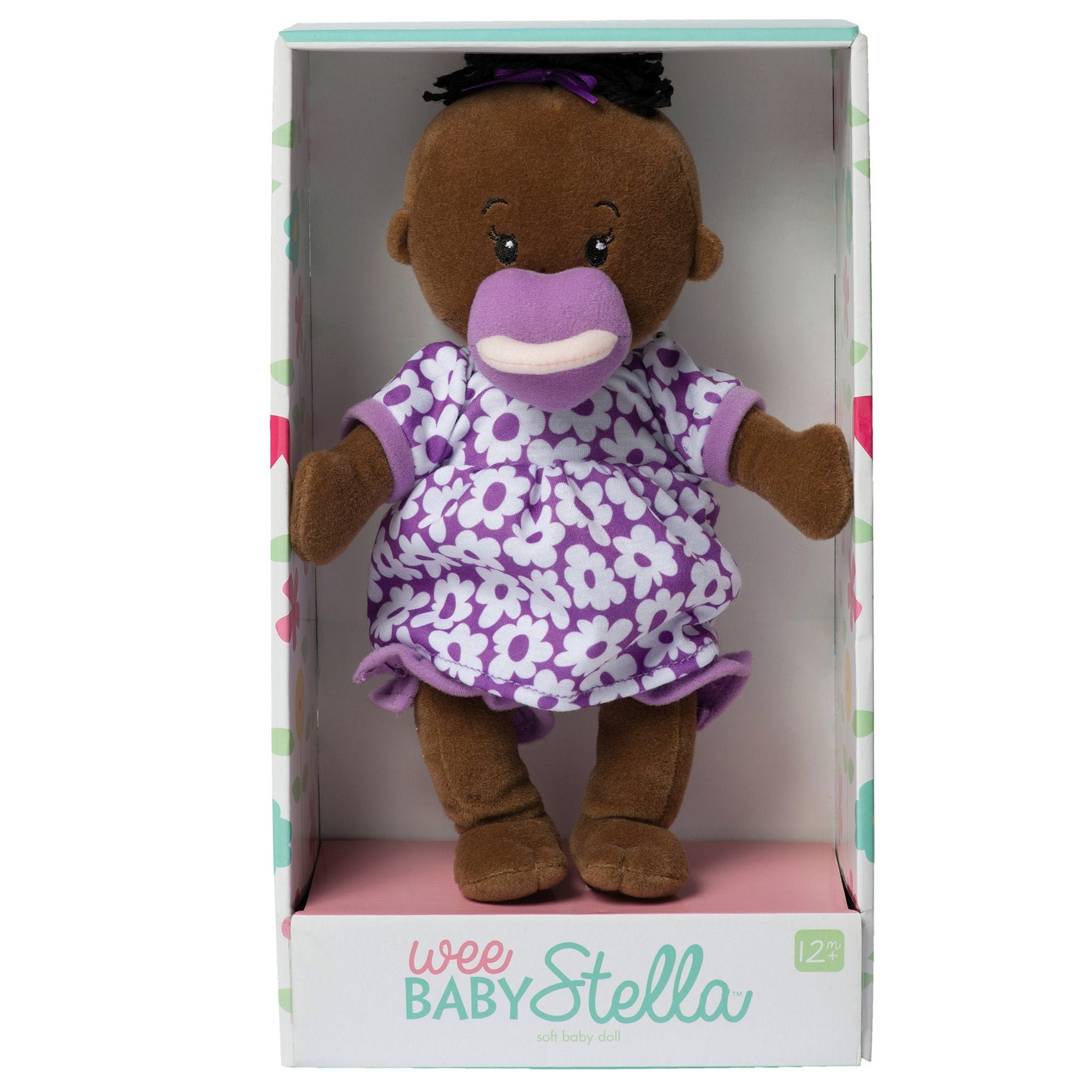 Wee Baby Stella Doll Brown, Soft Plush Baby Doll